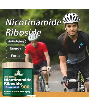 Cled Charger NAD+ Supplement Liposomal Nicotinamide Riboside Resveratrol NMN Supplement Alternative for Anti-Aging Energy Focus for Women and Men 100 Capsules - Buy Online on GoSupps.com