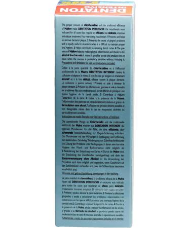 DENTATON 0.20% INTENSIVE - CHLOREXIDINE COLLECTOR 0.20% ANTIPLAQUE REDUCES THE INSORCENCE OF CARIES GUARANTEES HEALTHY GUMS SWEET MALVA FLAVOR 200 ML. - Buy Online on GoSupps.com