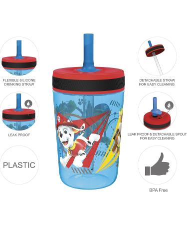 Zak Designs PAW Patrol Kelso Tumbler Set - 15 fl oz 3 Piece Bundle for Kids - Leak-Proof Lid with Straw - Plastic and Stainless Steel Cups with Sipper - Paw Patrol Theme - Buy Online on GoSupps.com