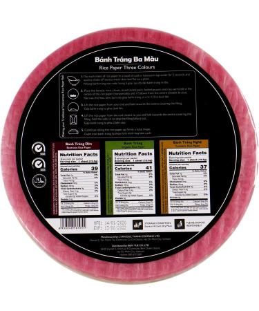  Lyan Mekong River Banh Trang Vietnamese Rice Paper Wrappers Spring Roll Wrappers Rice Wrappers for Vegan Spring Rolls- (300g Square 22cm) 3 Colours - Buy Online on GoSupps.com