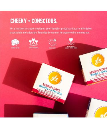 Organic Bamboo Incontinence Mini Pads with Wings - Biodegradable & Plastic Free (16 Count) - Buy Online on GoSupps.com