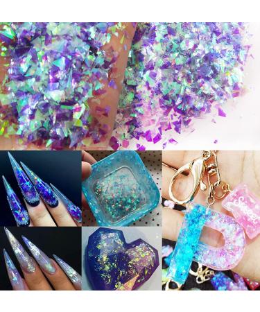 12 Colors Iridescent Chunky Glitter Flakes Kit - Mermaid Irregular | Resin Epoxy Art Craft Glitters for Festival, Nail, Body & Cosmetic Decoration - Buy Online on GoSupps.com