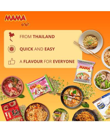 MAMA Instant Rice Noodles Tom Yum Goong Bowl - Multipack (6 x 70g) - Authentic Thai Flavor Ready to Eat! - Buy Online on GoSupps.com