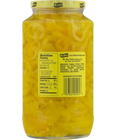 Mt. Olive Delicatessen Style Mild Banana Pepper Rings 32.0 FL OZ - Delicious Mild Banana Peppers for Deli-Style Flavor - Buy Online on GoSupps.com