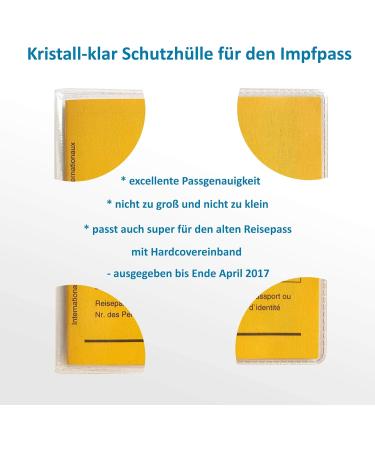 Vaccination Pass Case - Extra Stable Booklet Cover for International Vaccination Certificate - Durable & Protective for Adults & Children (Made in Germany) - Buy Online on GoSupps.com