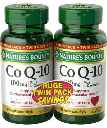 Nature's Bounty CoQ10 100mg Twin Pack 60 Count 2 Pack