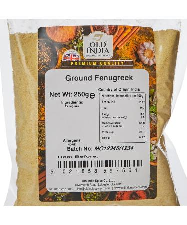 Old India Ground Fenugreek 250g - Premium Quality Spice for Authentic Flavors - Buy Online on GoSupps.com