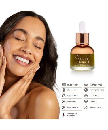 OSMOSIS NOURISH Organic Avocado Facial Oil Cold Pressed Aging Pigmented Sensitive Dry Irritated Oily Blemish-Prone Skin 1 Fl Oz - Buy Online on GoSupps.com