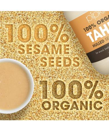 Pipkin 100% Organic Tahini Paste 908g Roasted and pressed Ethiopian Sesame Seeds - All Natural Kosher Vegan Non-GMO - Buy Online on GoSupps.com