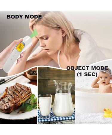 Rgdood Non-Contact Digital Infrared Forehead Thermometer - Accurate Temperature Reading for Adults and Kids - Object Mode Function - 20 Memory Recall - White - Buy Online on GoSupps.com