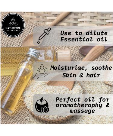 Naturevibe Botanicals Sesame Seed Oil 32 oz | 100% Pure & Natural | Best for Skin & Hair Care - International Shipping Available - Buy Online on GoSupps.com