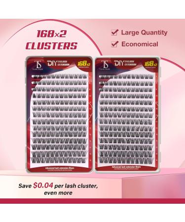 Think Show Imitation Mink Eyelash Extensions Kit - DIY Fluffy Lash Clusters 8-16mm for Natural Volume & Wispy Look - Buy Online on GoSupps.com