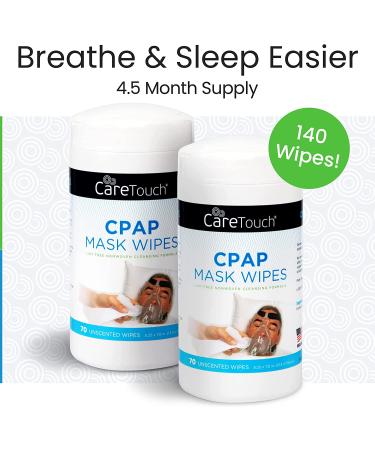 Unscented CPAP Mask Wipes - 2 Packs of 70 | CPAP Cleaner for Effective Cleaning - Buy Online on GoSupps.com