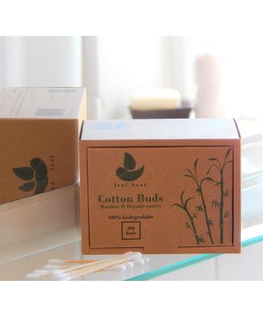 Bamboo Cotton Buds | GOTS Certified Biodegradable | Eco-Friendly & Plastic-Free | Vegan | 300 Buds | Makeup & Ear Cleaning - Buy Online on GoSupps.com