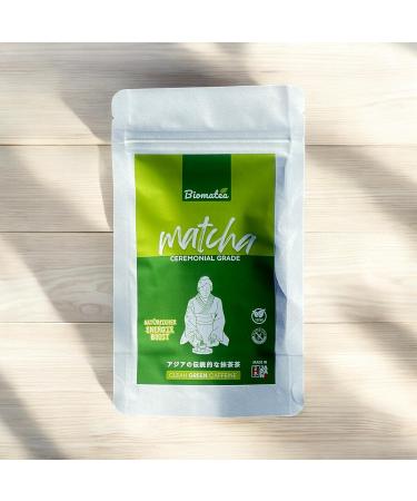 Biomatea Premium Ceremonial Matcha from Japan 50 g in zipper bag 100 pure matcha powder ceremonial quality green tea powder air dried and ground stone - Buy Online on GoSupps.com