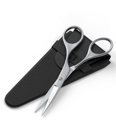 Suvorna 4.5 Mustache & Beard Grooming Scissors for Men - Nose & Facial Hair Trimming Barber Shears - Buy Online on GoSupps.com