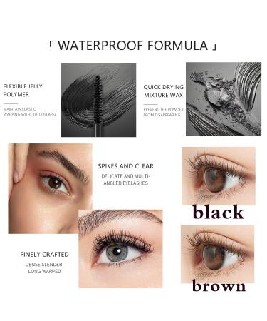 4D Fiber Curl Waterproof Mascara - Lengthening Volume and Curl, No Clumping, Smudge-proof - Black/Brown 8g - Buy Online on GoSupps.com