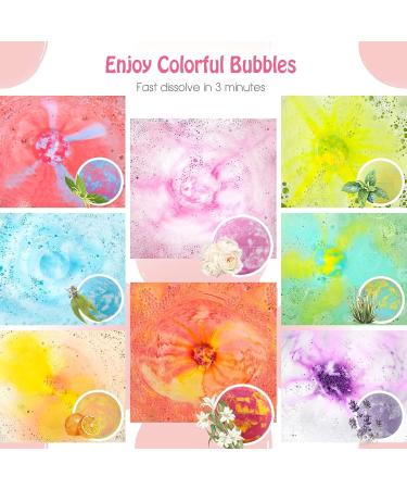 Bath Bombs Gift Set 12 Fizzy Bubble Bath Bombs Handmade Organic Natural Vegan Spa Bath Bomb Kit with Different Organic Essential Oils - Buy Online on GoSupps.com