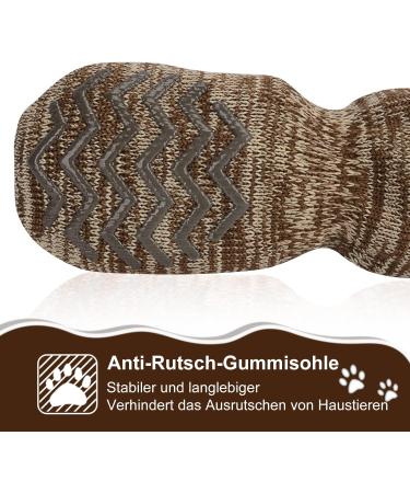 Petloft Anti-Slip Dog Socks - Slide-Resistant Adjustable 4-Pack for Small & Medium Dogs Cats Puppies | 3XL Light Brown Paw - Buy Online on GoSupps.com