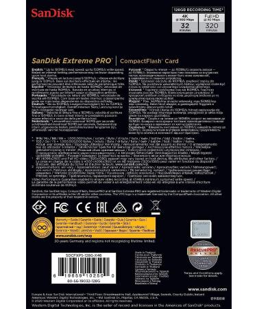 SanDisk Extreme PRO CF Memory Card UDMA 7 128GB - Up to 160MB/s Speed - Buy Online on GoSupps.com