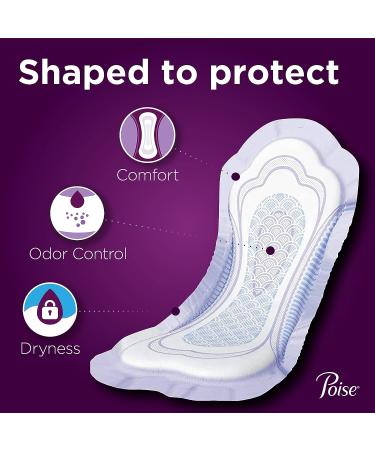 Poise Incontinence Pads, Moderate Absorbency, Long, 60 Count (4 Packs of 15) | Total 240 Pads - Buy Online on GoSupps.com