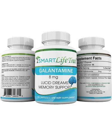 Galantamine 8mg for Lucid Dreaming | Premium Nootropic Supplement | 60 Capsules - Buy Online on GoSupps.com