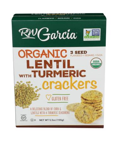 RW GARCIA Organic Lentil Turmeric Crackers, 5.5 OZ