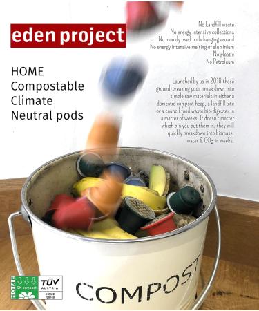 THE EDEN PROJECT 100 ITALIAN ESPRESSO Home Compostable Coffee Pods - Compatible with Nespresso Original system coffee machines - EXTRA VALUE 100 POD PACK Italian Espresso 100 count (Pack of 1) - Buy Online on GoSupps.com