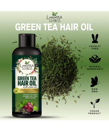 Luxura Sciences Green Tea & Onion Hair Oil 200ml - Winter Hair Improvement - Buy Online on GoSupps.com