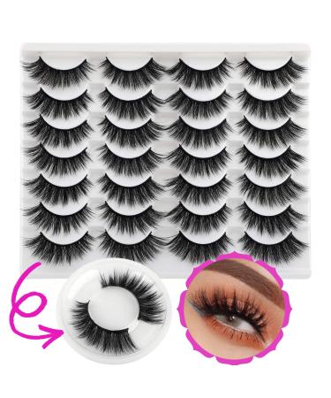 Cat Eye Lashes Natural Look False Eyelashes 14 Pairs Faux Mink Wispy Short Lashes Fluffy 3D Thick Strip Reusable Fake Eyelashes by HeyAlice Cat Eye_H01