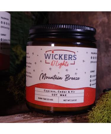 Mountain Breeze Evergreen Forest Scented Candle - Natural Tranquility Woodsy Aroma - 3.8oz