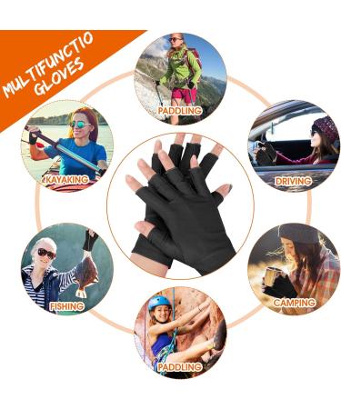 Sibba UV Gloves for Nail Art - Fingerless Moisturizing Hand Protector for Gel Polish Manicure, Anti-Sun Women (Black) - Buy Online on GoSupps.com