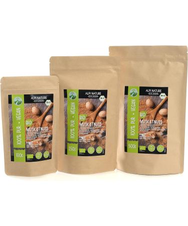 Organic ground nutmeg (250g 8.8oz) ground organic nutmeg nutmeg powder from organic farming laboratory-tested nutmeg powder 100% pure and natural 250 GR - Buy Online on GoSupps.com