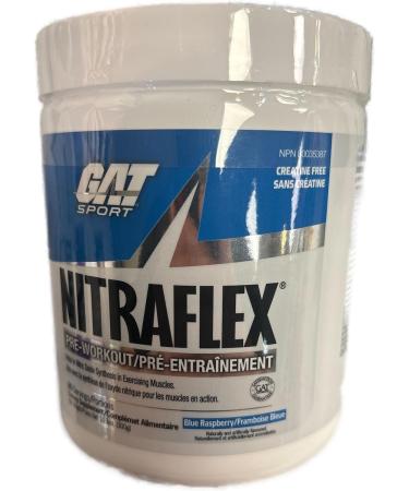 GAT-Sports Nitraflex Pre-Workout Powder | Increases Nitric Oxide Production Boosts Strength Energy Focus & Exercise Performance | 30 Servings (Blue Raspberry) - Buy Online on GoSupps.com