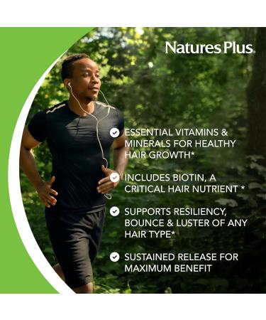 NaturesPlus Ultra Hair - 90 Sustained Release Tablets Pack of 2 - Supports Healthy Hair Growth - for Men & Women - Gluten Free - 90 Total Servings 90 Count (Pack of 2) - Buy Online on GoSupps.com