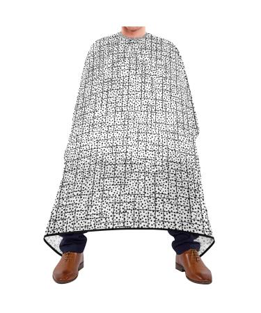 Waterproof Barber Cape -White Black Painting Cheetah Haircut Bib for Men Unisex Hair Cutting Cape(8rp1a)