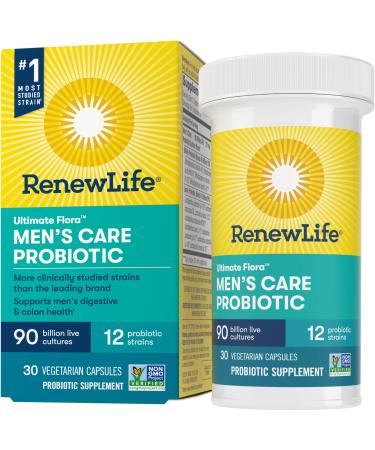 Renew Life Ultimate Flora Men's Care Probiotic 90 Billion Live Cultures 30 Vegetarian Capsules - Buy Online on GoSupps.com