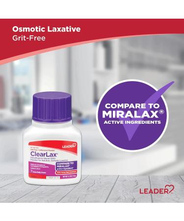 Leader ClearLax Laxative Powder for Gentle Constipation Relief Grit-Free Polyethylene Glycol Osmotic Laxative Stimulant-Free Softens Stool 30-Day Supply 17.9 Ounce 30 Doses (Pack of 3) 3 17.9 Ounce - Buy Online on GoSupps.com