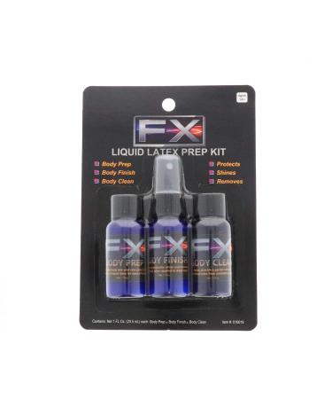 3 Bottle Latex Body Spray - for PREP  CLEAN  AND FINISH - Adults and Kids  Perfect Finish Coat Spray  Ideal for Theater  Halloween  Parties  Cosplays  Carnivals