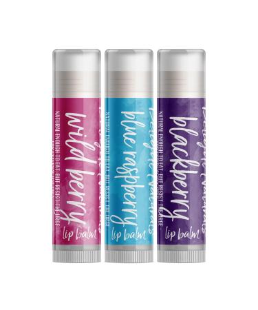 Picking Berries Lip Balm Gift Set - Wild Berry Blue Raspberry BlackBerry