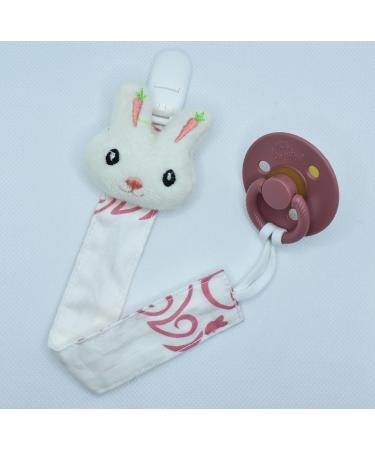 Pacifier Clip Holder Leash for Baby Boy Girl Newborn Toddler Teether Teething Dummy - 4 Pack Blue Girls Design - Buy Online on GoSupps.com