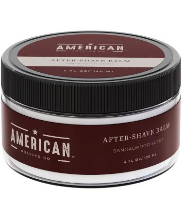 American Shaving Co. After Shave Balm for Smooth (Sandalwood Scent), Silky & Irritation Free Skin Care, Soothes and Moisturizes Face After Shaving, Treats Redness & Razor Burn, Post Shave Lotion 4 Oz