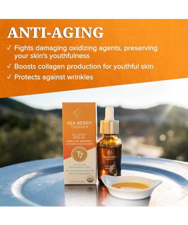 Sea Berry Therapy Premium Himalayan Sea Buckthorn Seed Oil USDA Organic (30ml) Amazing for Sensitive Skin Breakouts & Irritation 30 ml (Pack of 1) - Buy Online on GoSupps.com