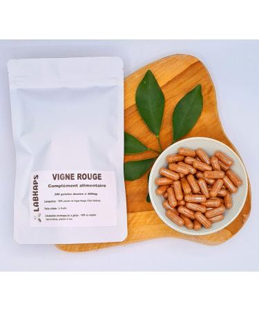 RED VINE 200 capsules with a dosage of 400 mg 100% vegetable envelope - food supplement