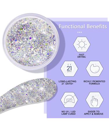 Shine Glitter Hexagon Sequins Dipping Powder Nails - Long-Lasting & UV-Free (28g/Box) - HJ-ND064B-No.133 - Buy Online on GoSupps.com