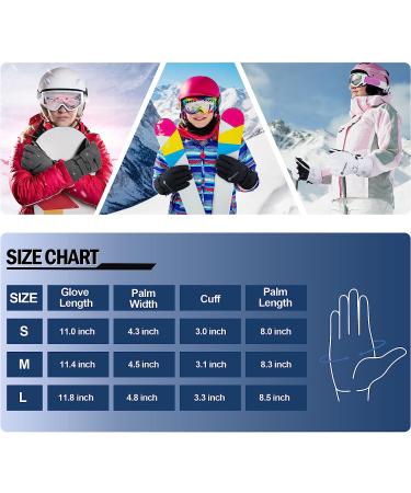 ANDORRA Women's Waterproof Touchscreen Ski Gloves - White, Size Medium - Buy Online on GoSupps.com
