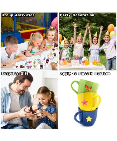 Partywind Kids Temporary Tattoos - 204 PCS Fake Tattoo Stickers for Kids Party Favors & Decorations - Buy Online on GoSupps.com