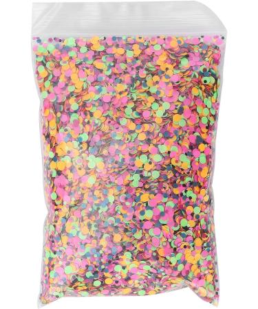 Nail Art Flakes Chunky Sequins Glitter Circle Mixed Color Cosmetic Festival Chunky Glitters Party Decoration for Nail Salon for Wedding Festival for Household - Buy Online on GoSupps.com