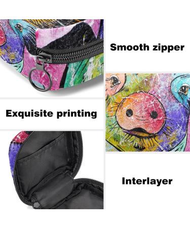 Colorful Animal Napkin Storage Bag - Cute Pig Design Portable Menstrual Pad & Cup Holder for Teens & Women - Buy Online on GoSupps.com