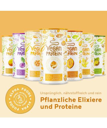 Buy Vegan Protein Powder - White Chocolate & Macadamia | Plant-Based 600g - Rice Pea Soy Flax Amaranth Sunflower & Pumpkin Seeds - Buy Online on GoSupps.com
